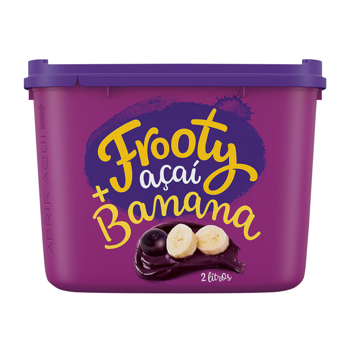 Açaí com Banana Congelado Frooty 2 Litros