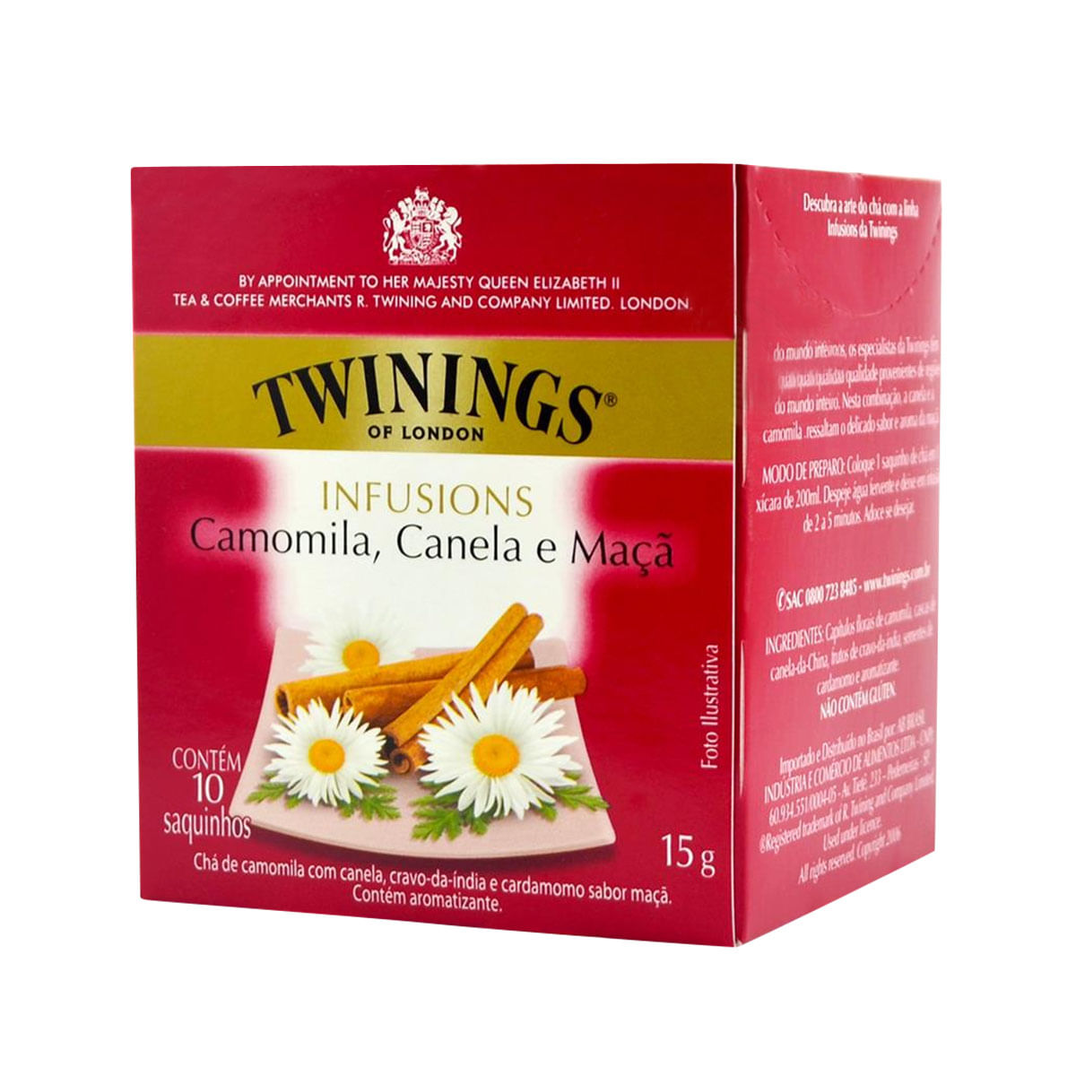 Chá de Camomila, Maçã e Canela Twinings Caixa com 10 Sachês