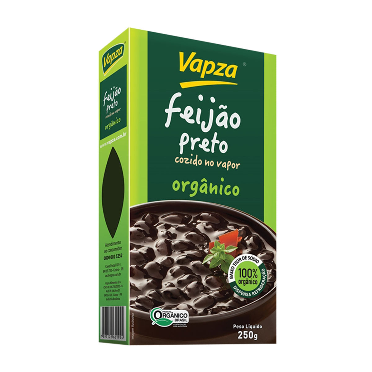 Feijão Preto Pronto Vapza 250g