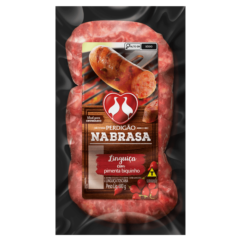 Linguiça Toscana com Pimenta Biquinho Perdigão Na Brasa 600g