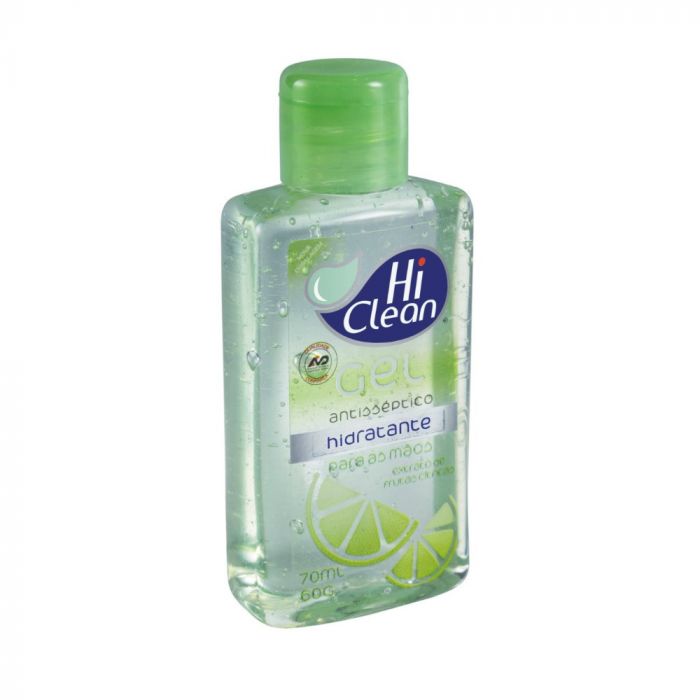 Gel Antisséptico para as Mãos Hi Clean com Extrato de Frutas Cítricas 70ml