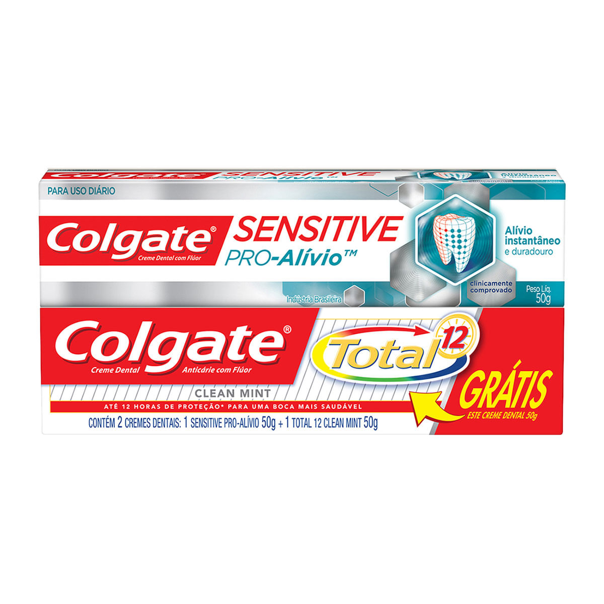 Kit Creme Dental Colgate Sensitive Pro-Alívio 2 Unidades 50g cada - Embalagem Promocional