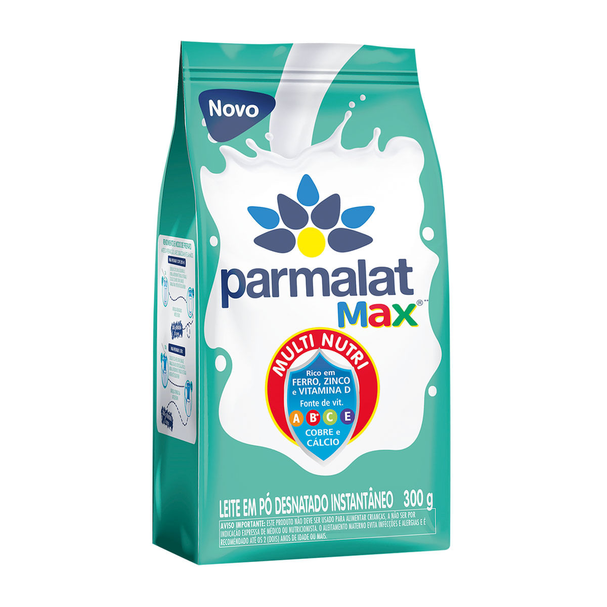 Leite Desnatado em Pó Instantâneo Parmalat Max 300g