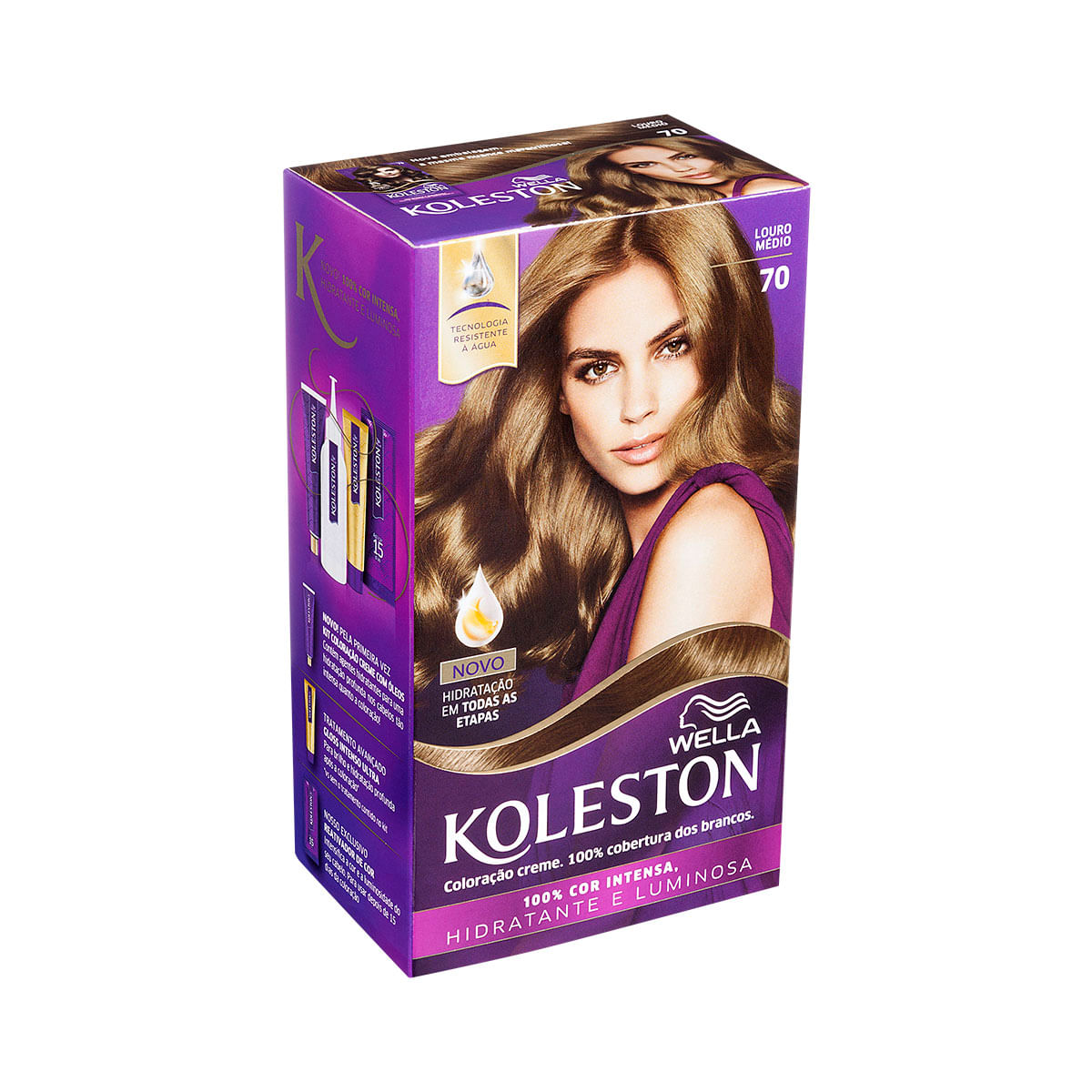 Kit tintura 70 louro médio Wella Koleston