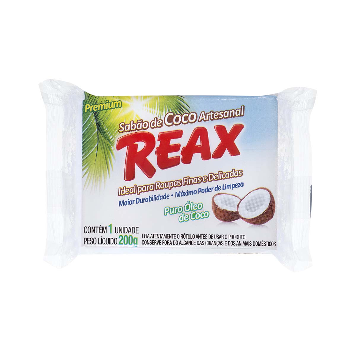 Sabão de Coco Artesanal Reax 200g 1 Unidade