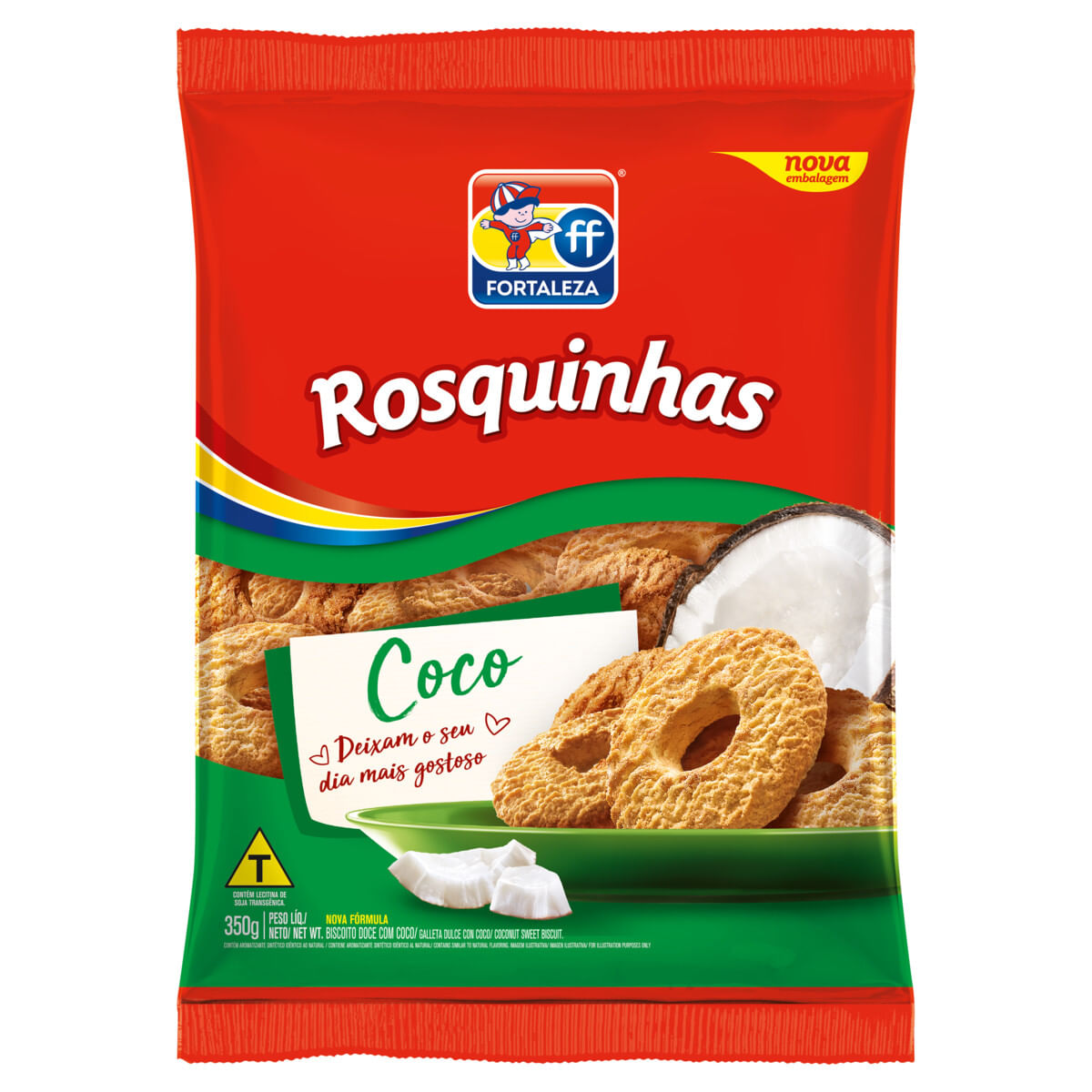 Biscoito Rosquinha Fortaleza Coco 350 g