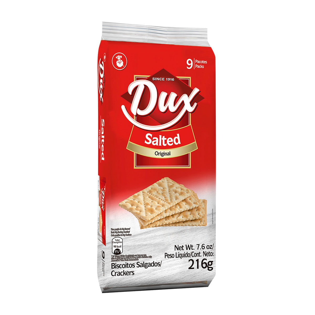 Biscoito Cream Cracker Original Dux Salted 216g