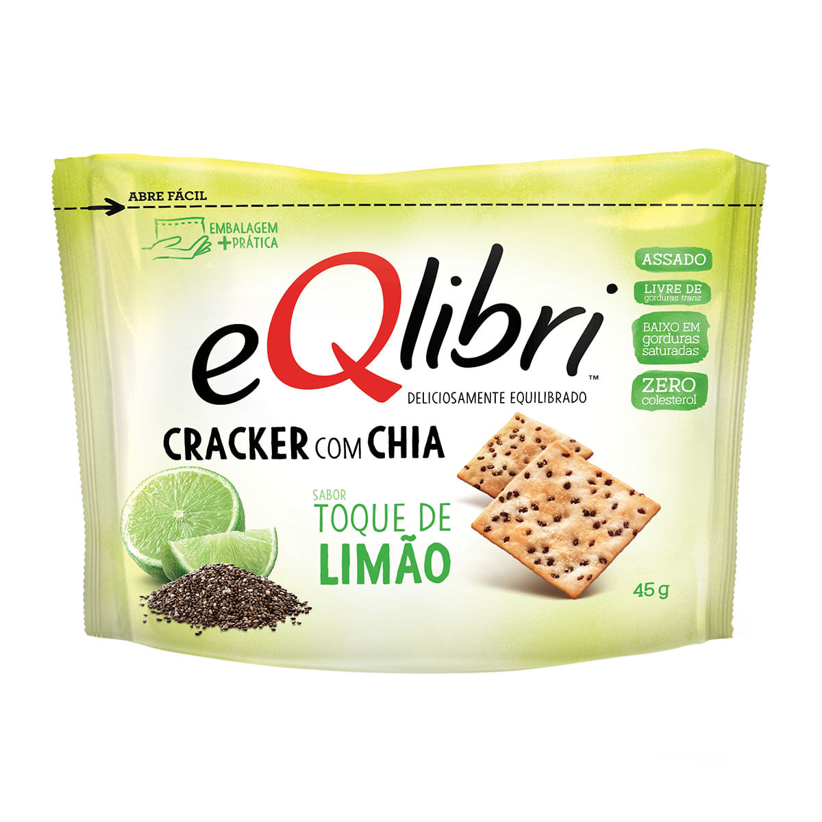 Biscoito Cream Cracker Toque de Limão Eqlibri 45g