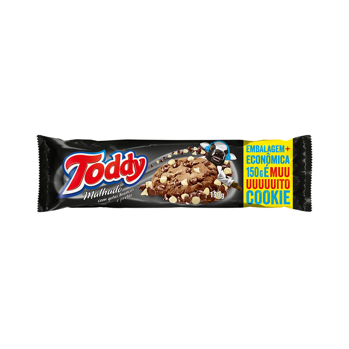 Cookie de Chocolate com Gotas Brancas e Pretas Toddy Malhado 150g