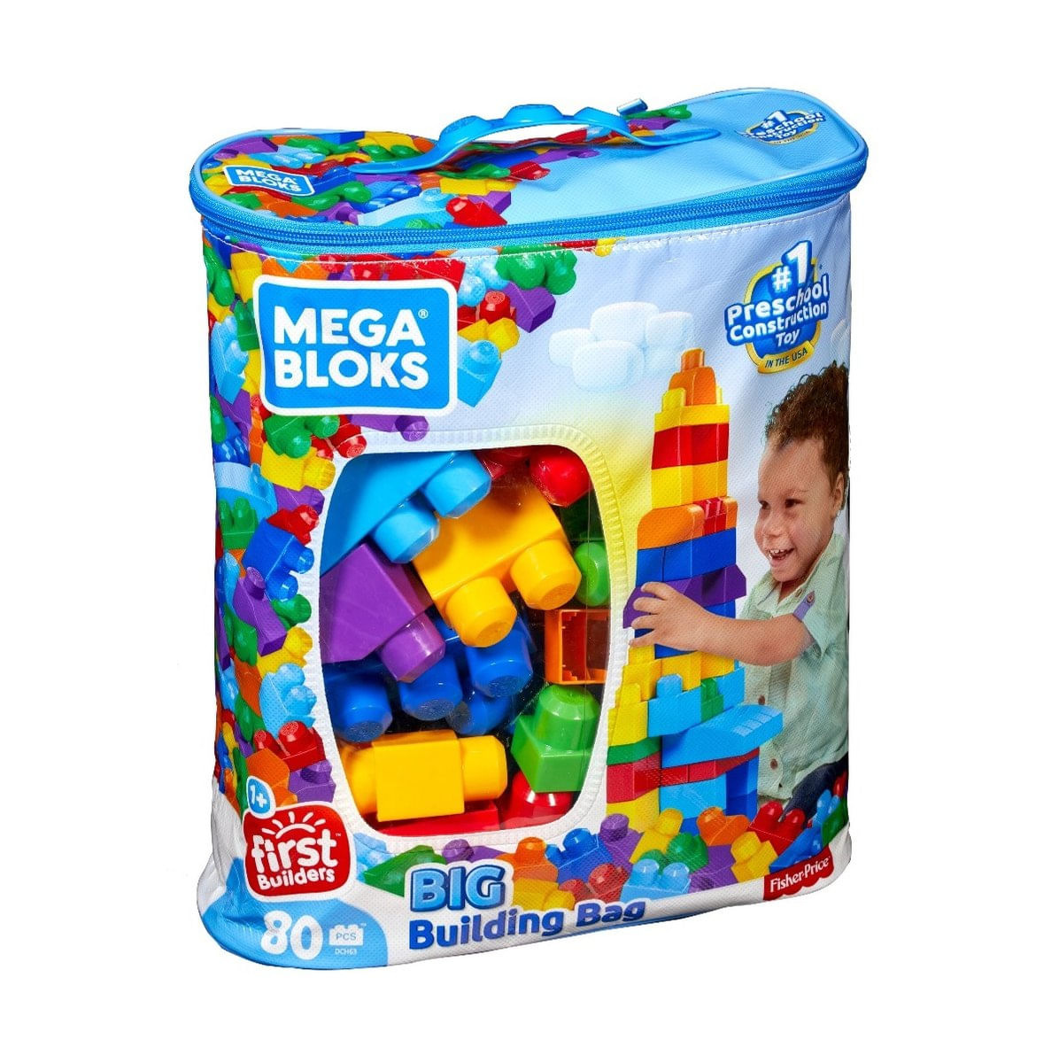 Blocos de Montar Mattel Primeiros Construtores Mega Bloks 80 Peças DCH63