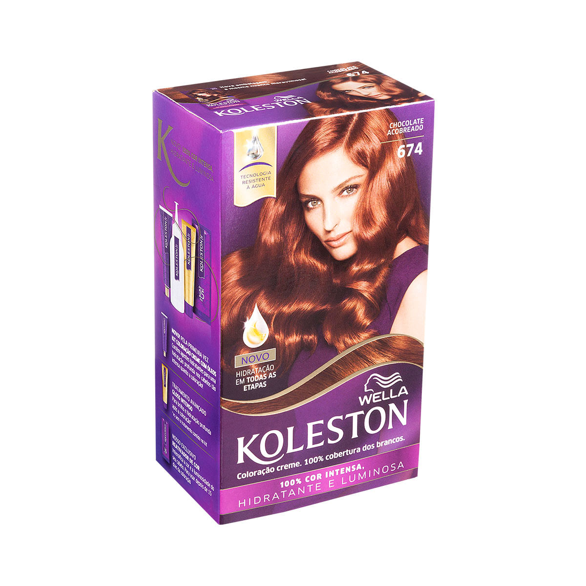 Kit tintura 674 chocolate acobreado Wella Koleston