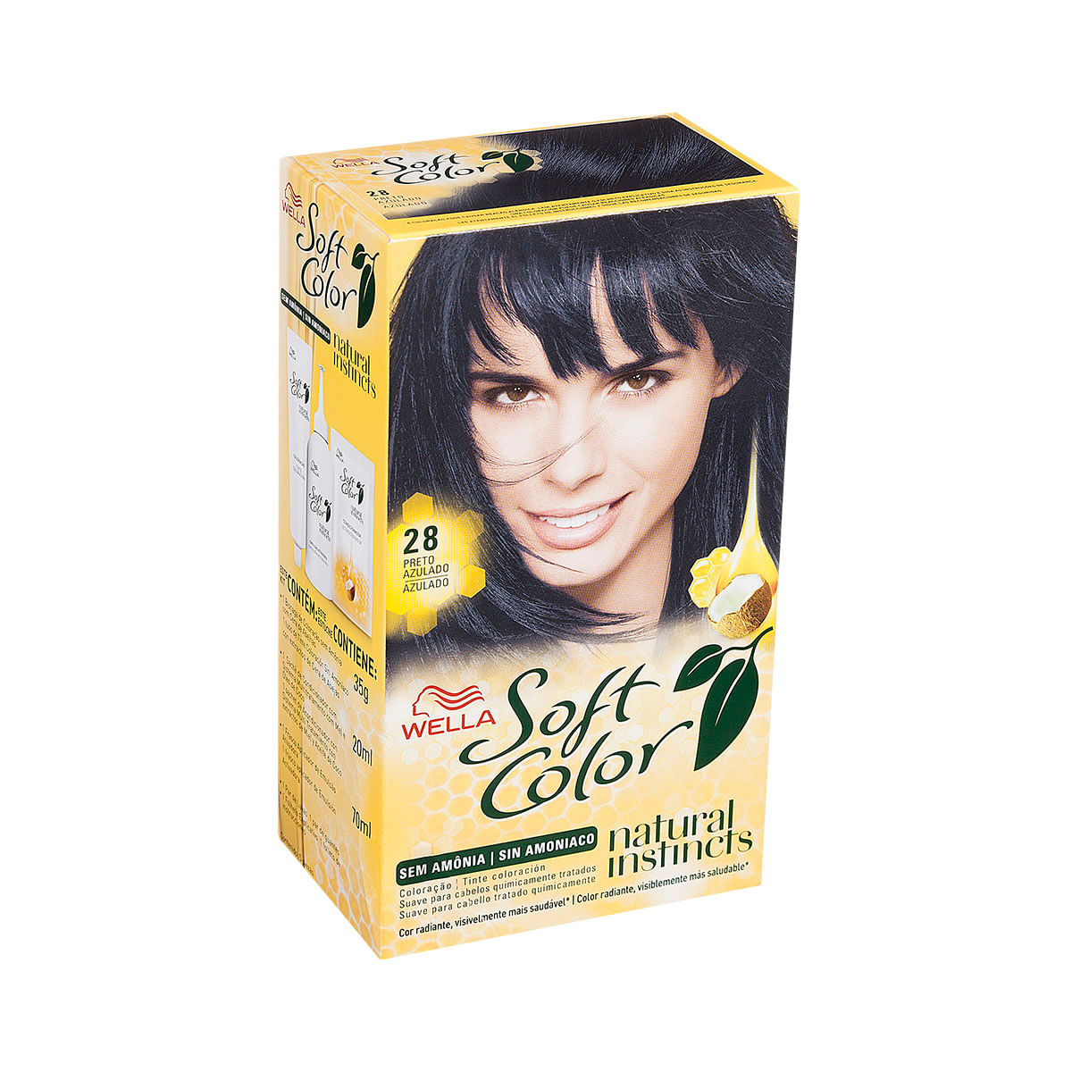 Kit tintura 28 preto azulado Wella Soft Color