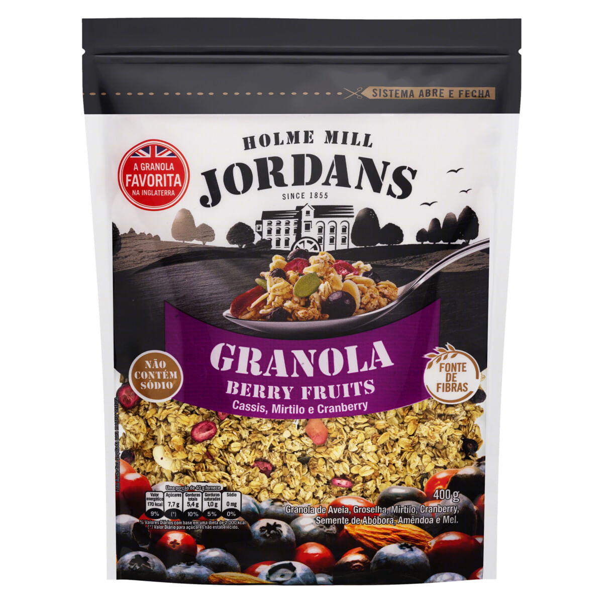 Granola Berry Fruits Jordans Pouch 400 g