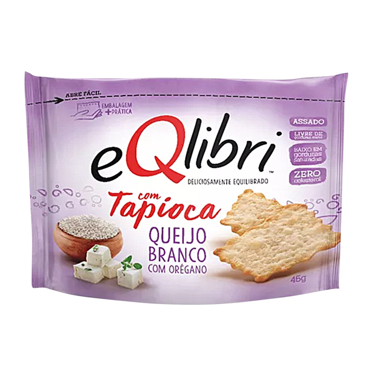 Biscoito de Queijo Branco e Orégano Eqlibri com Tapioca 45g