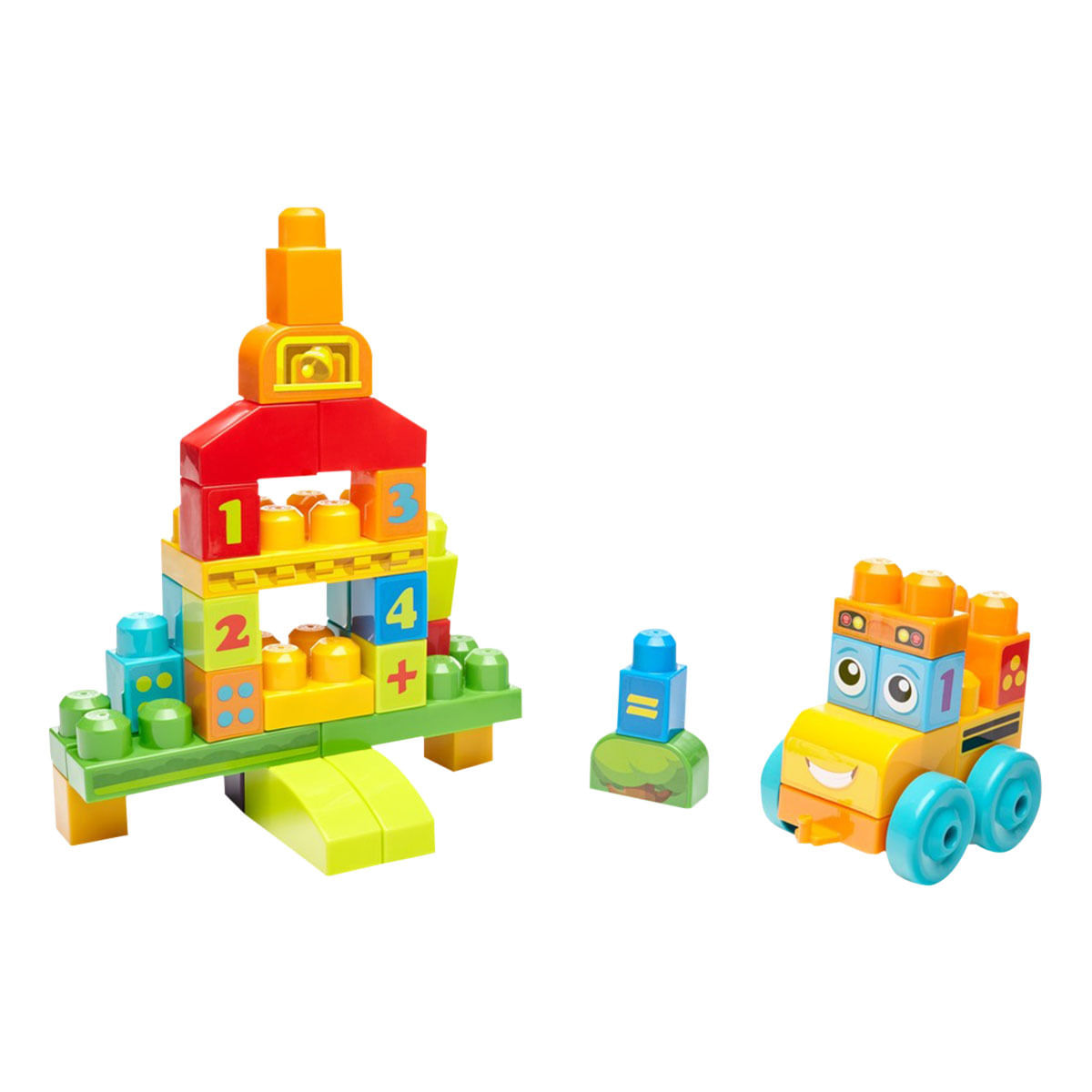 Bloco de Montar Fisher Price Ônibus Escolar 123 Mega Bloks 45 Peças FMB80