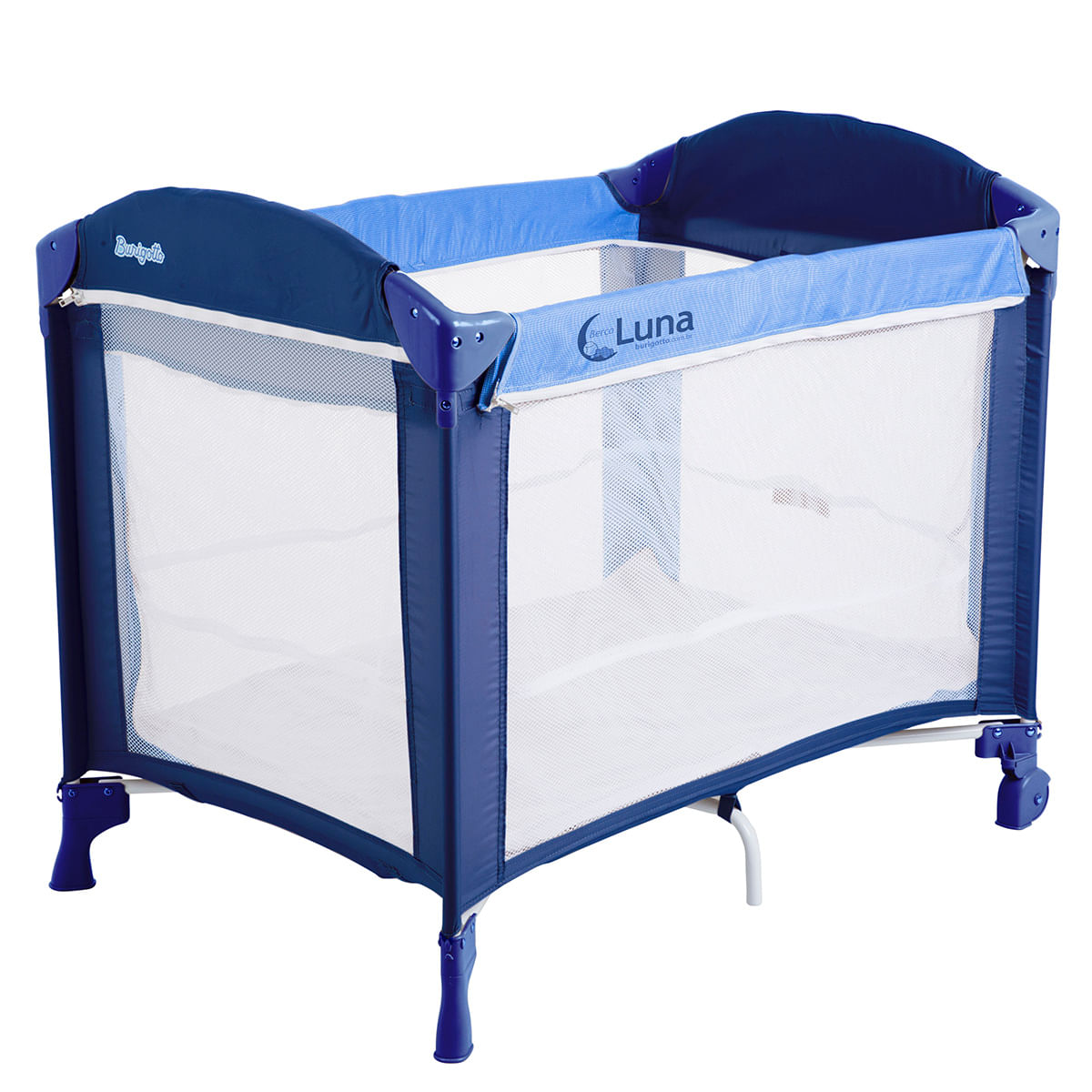 Berço Portátil Desmontável Burigotto Luna IXBE5108AZC8 Azul Suporta até 17Kg