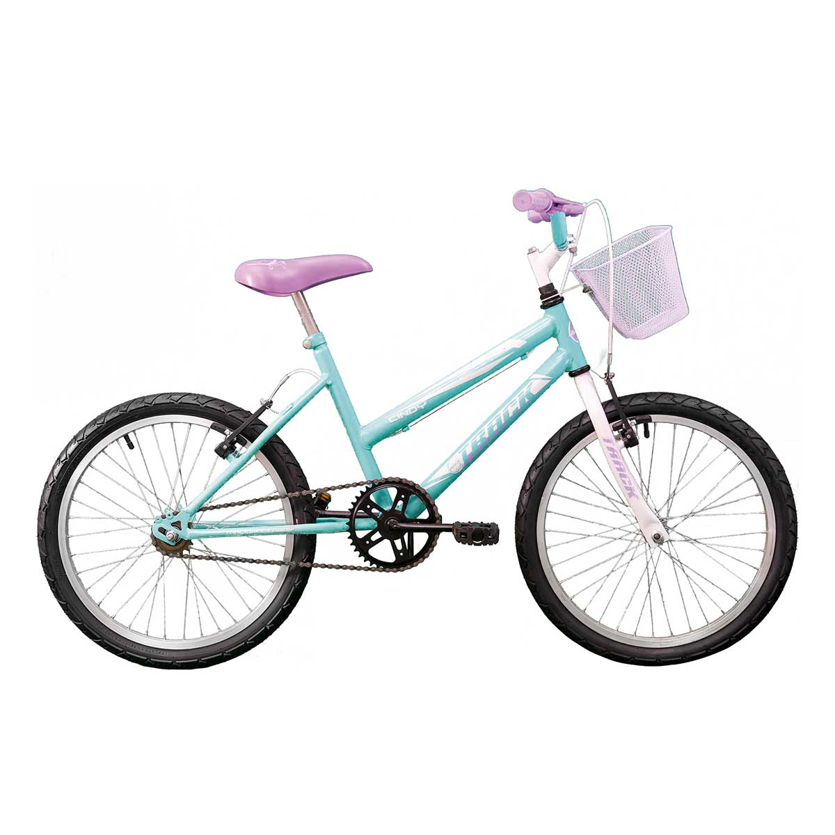 Bicicleta Infantil Track Bikes Aro 20 Cindy Azul e Branca