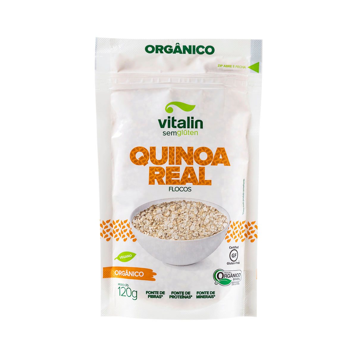 Quinoa Real em Flocos Orgânico Vitalin 120g