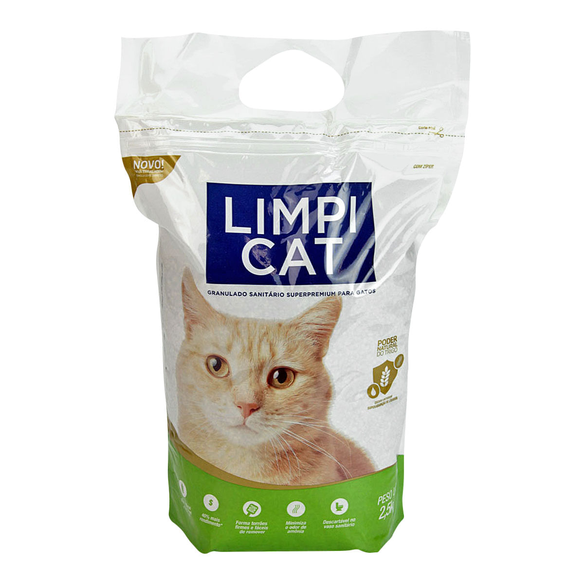 Granulado Higiênico Antiodor Limpi Cat Premium 2,5Kg