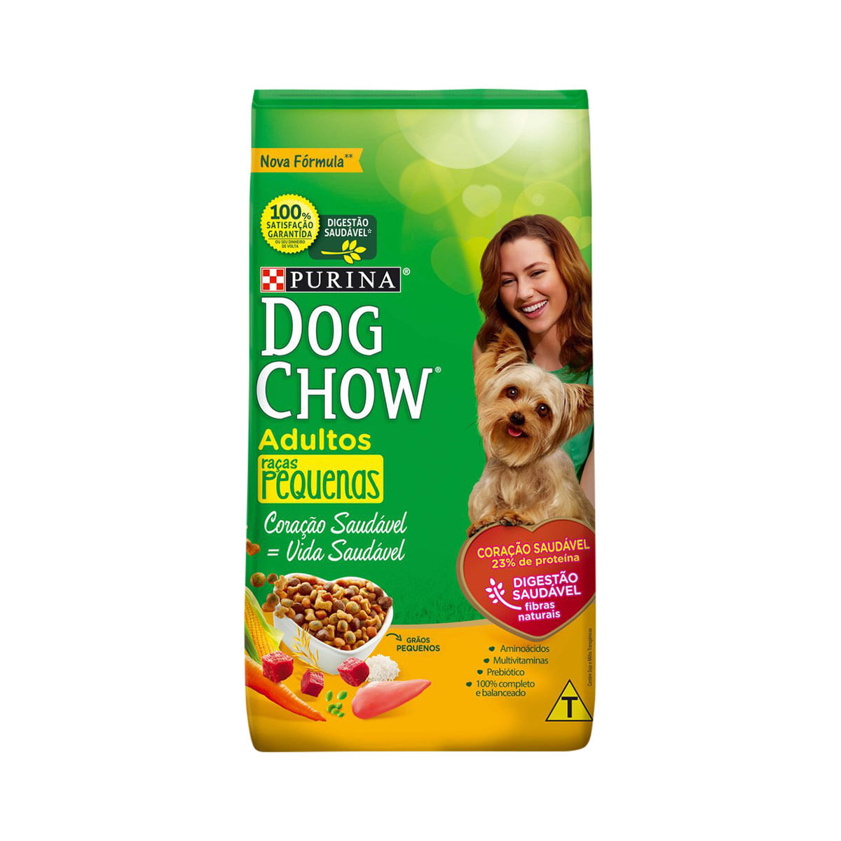 Ração para Cachorro Adulto Pequeno Purina Dog Chow Carne e Vegetais 3Kg