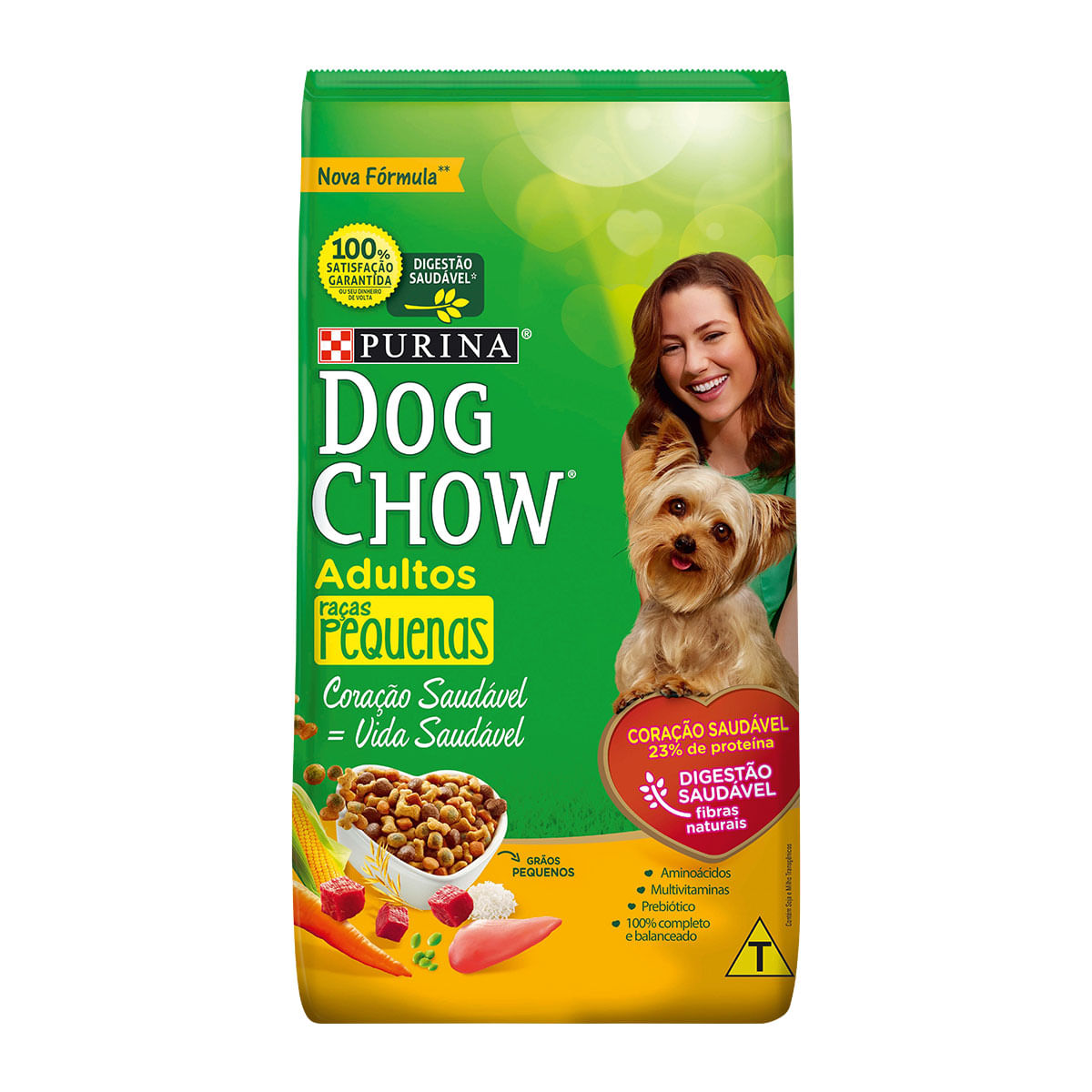 Ração para Cachorro Adulto Pequeno Purina Dog Chow Carnes e Vegetais 10,1Kg