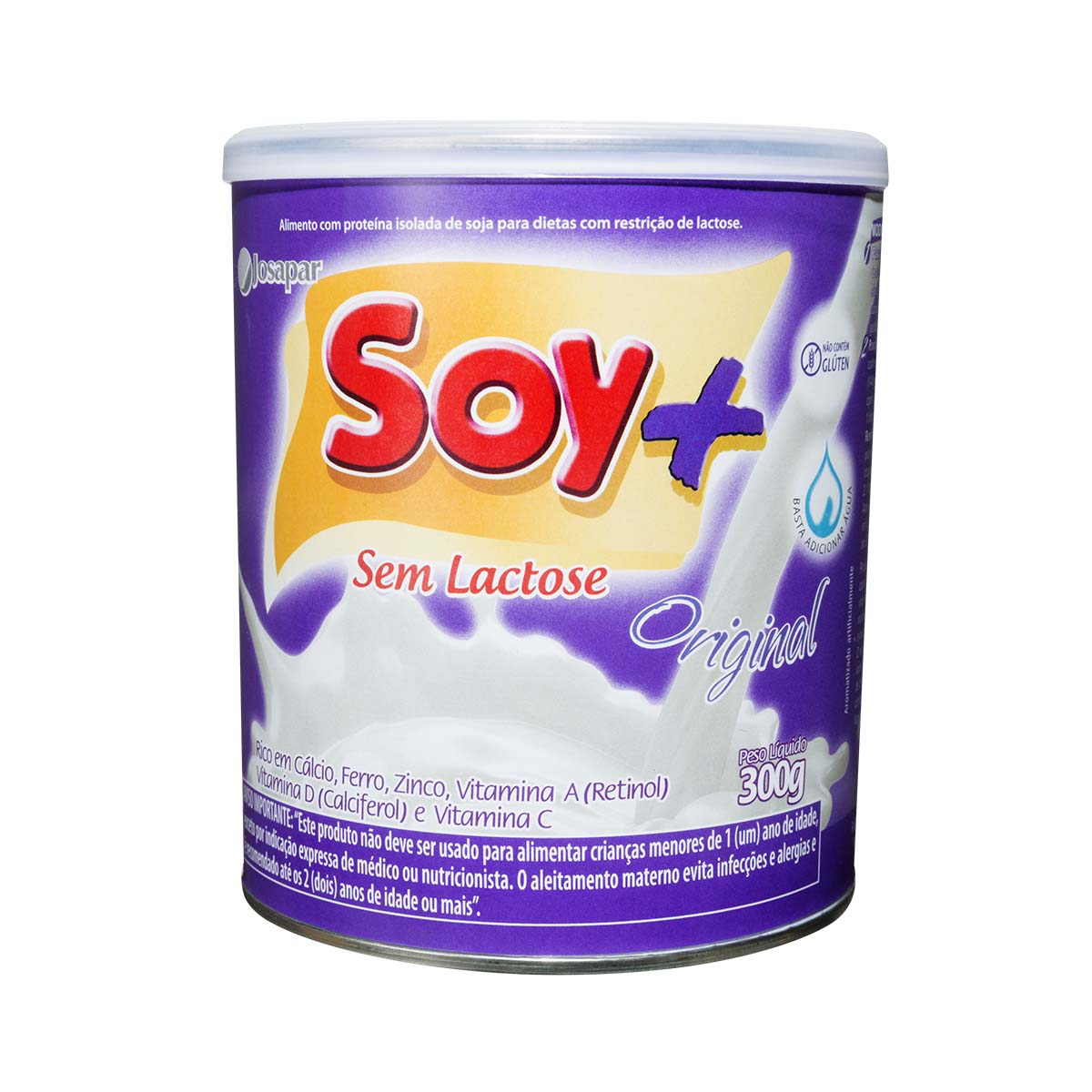 Alimento em Pó à Base de Soja Original Zero Lactose Soy+ Lata 300g