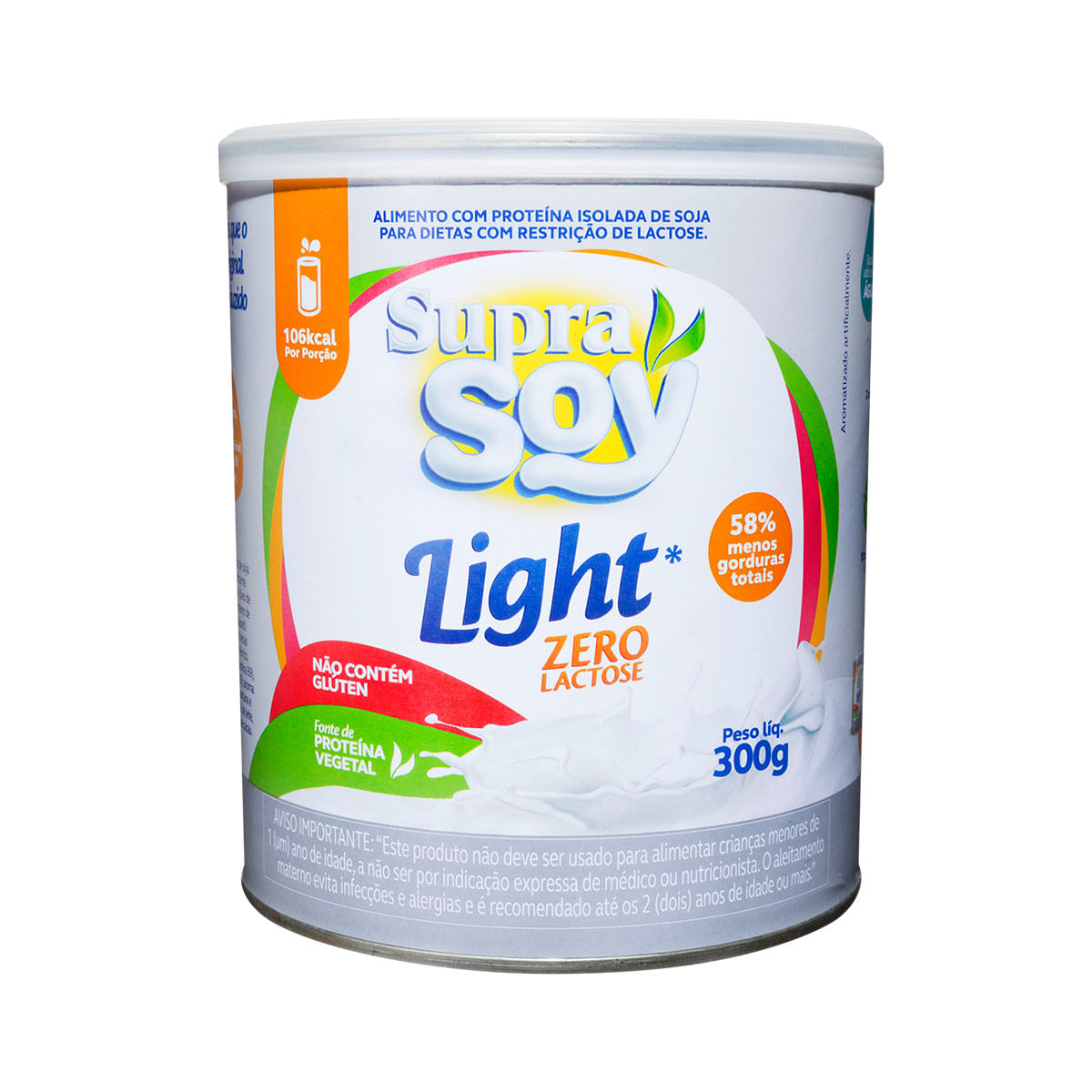 Leite de Soja Light Zero Lactose Supra Soy 300g