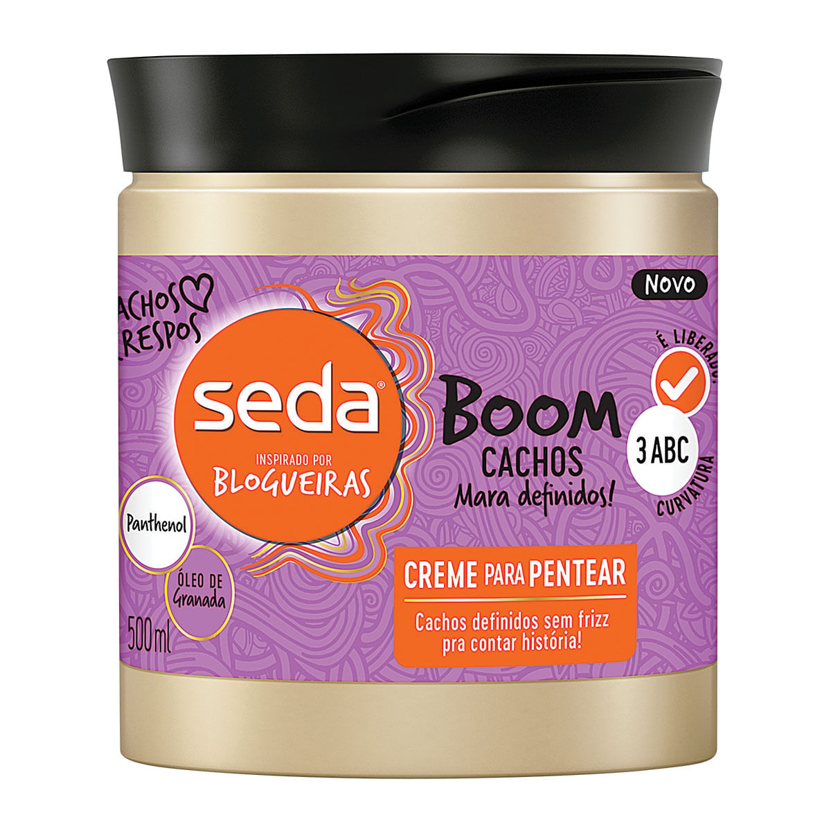 Creme de Pentear Seda Boom com Panthenol e Óleo de Granada 500ml