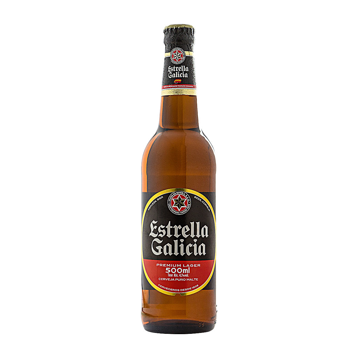 Cerveja Estrella Galicia Puro Malte Premium American Lager 500ml