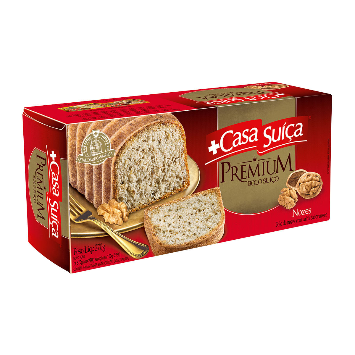 Bolo de Nozes Casa Suíça Premium 270g