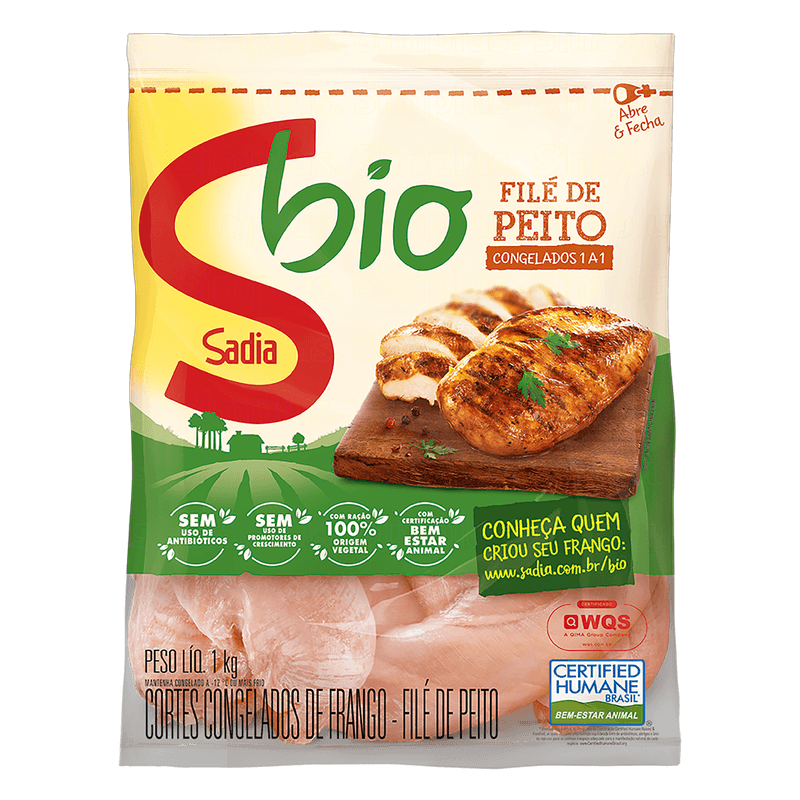 Filé de Peito Congelado Sadia Bio 1 Kg