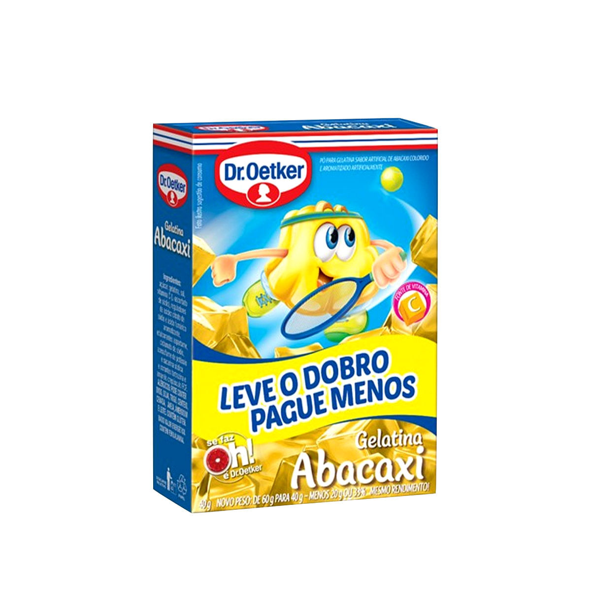 Gelatina Sabor Abacaxi Dr. Oetker 40g