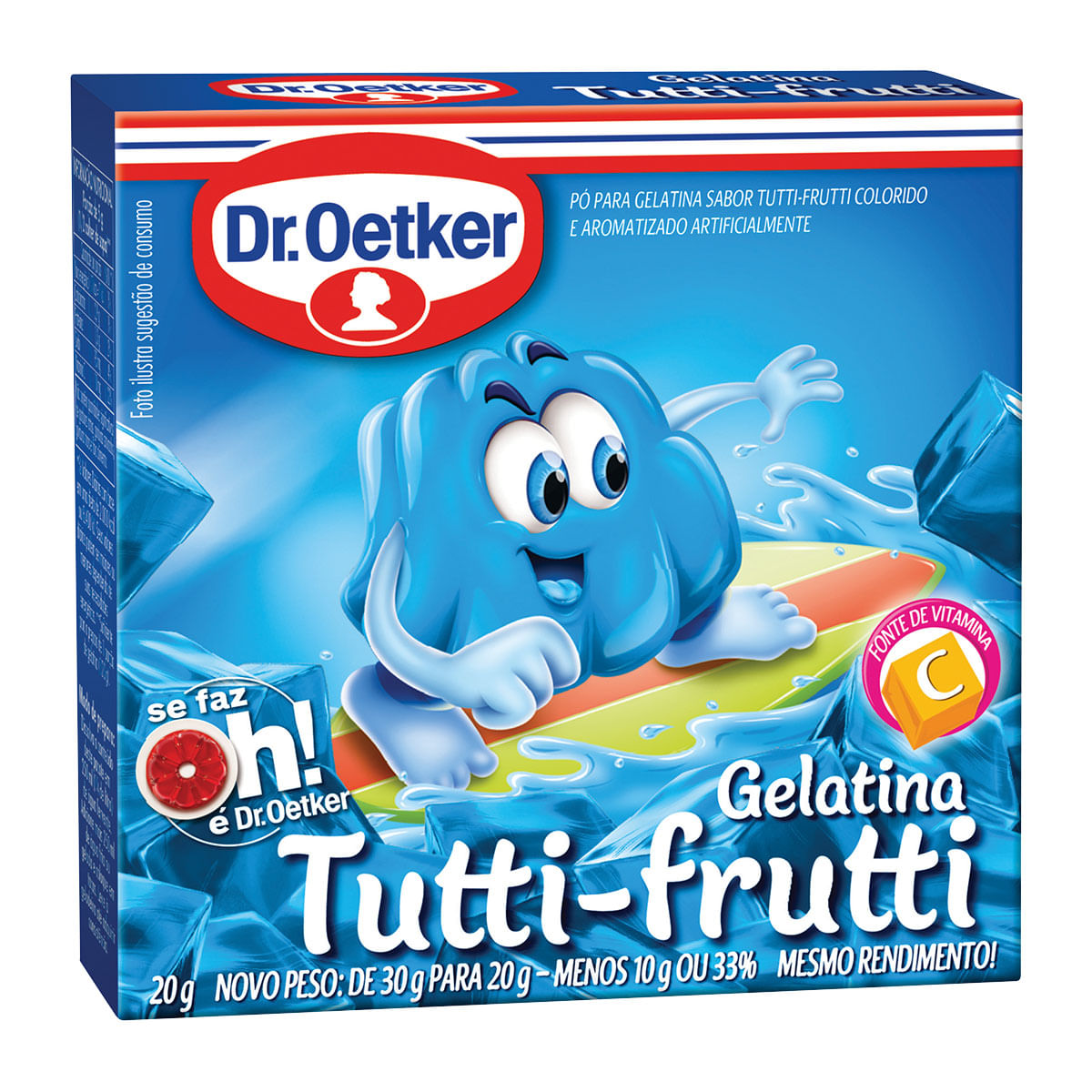 Gelatina Sabor Tutti-Frutti Dr. Oetker 20g