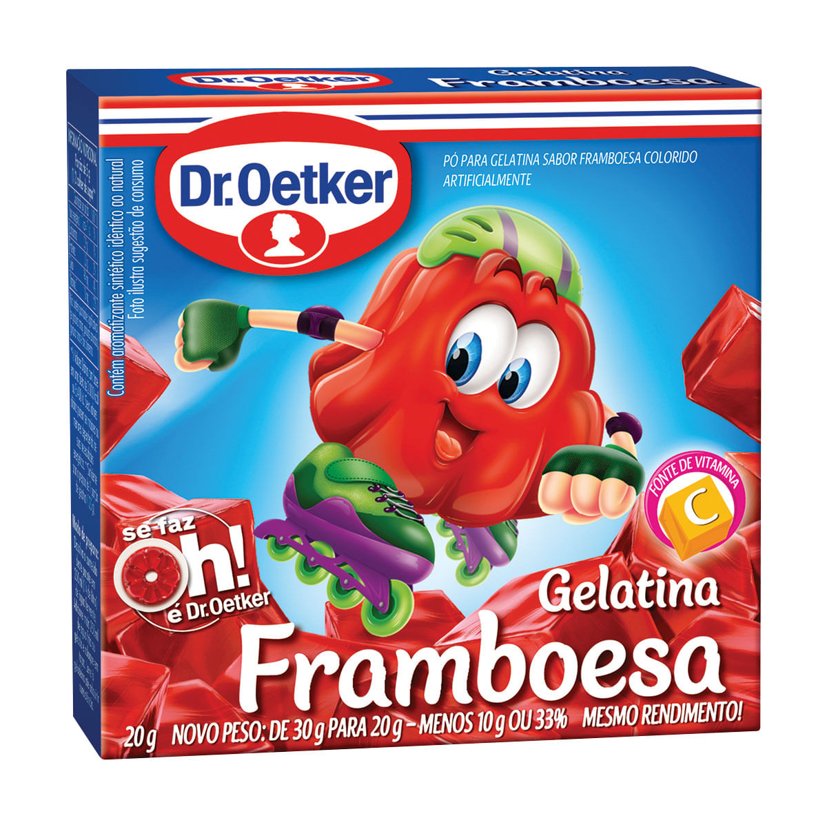 Gelatina Sabor Framboesa Dr. Oetker 20g