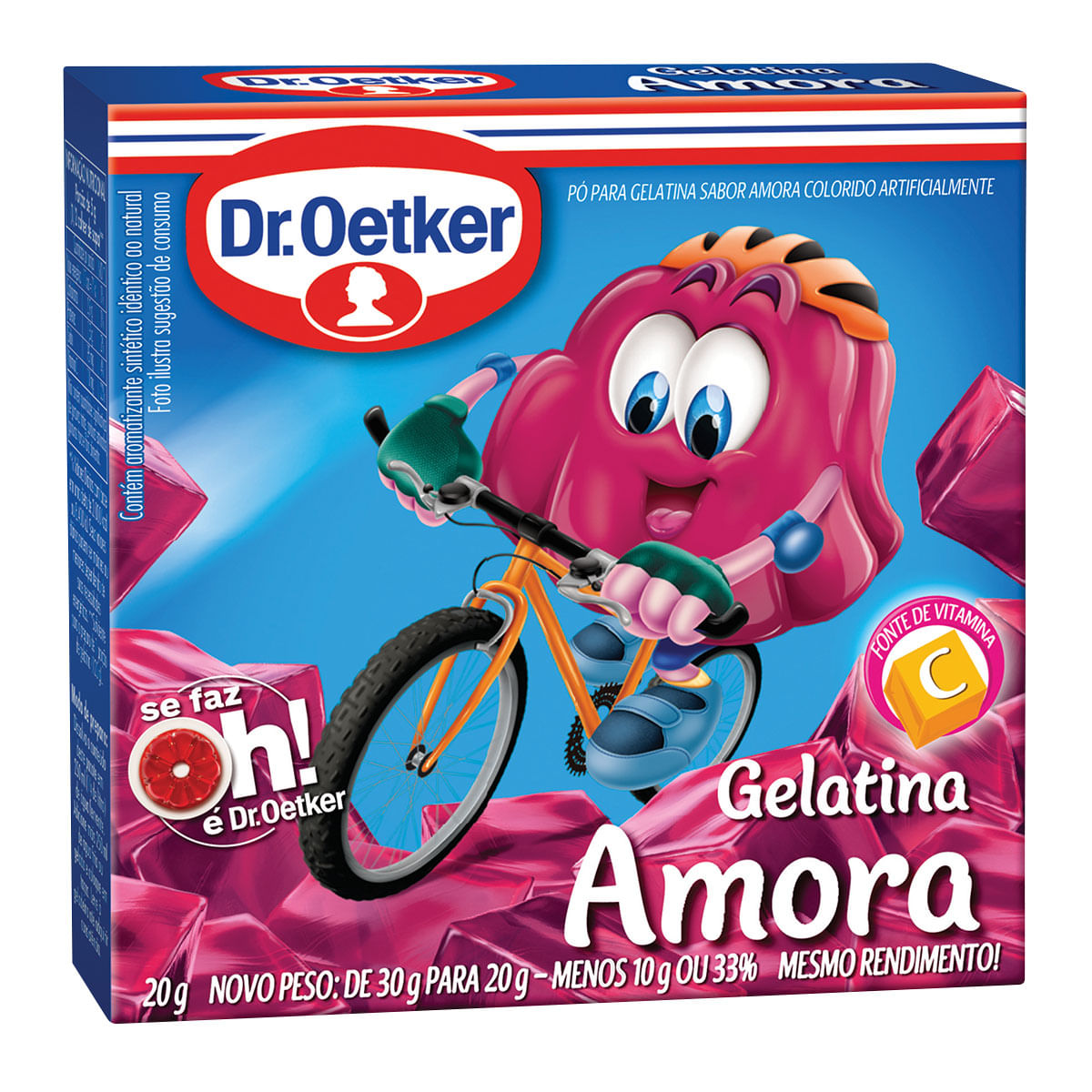 Gelatina Sabor Amora Dr. Oetker 20g