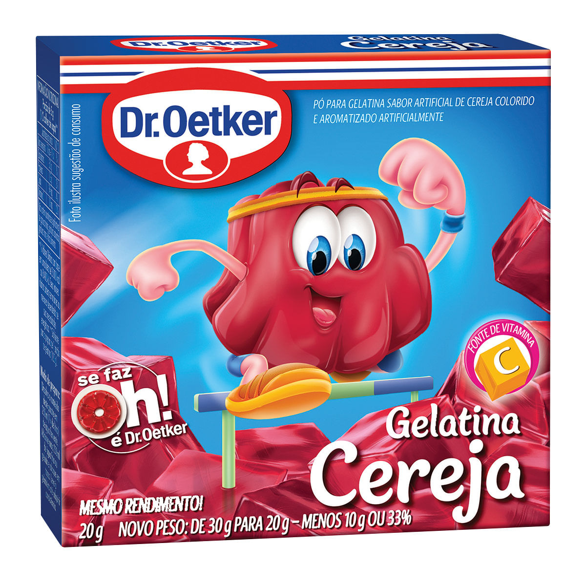 Gelatina Sabor Cereja Dr. Oetker 20g