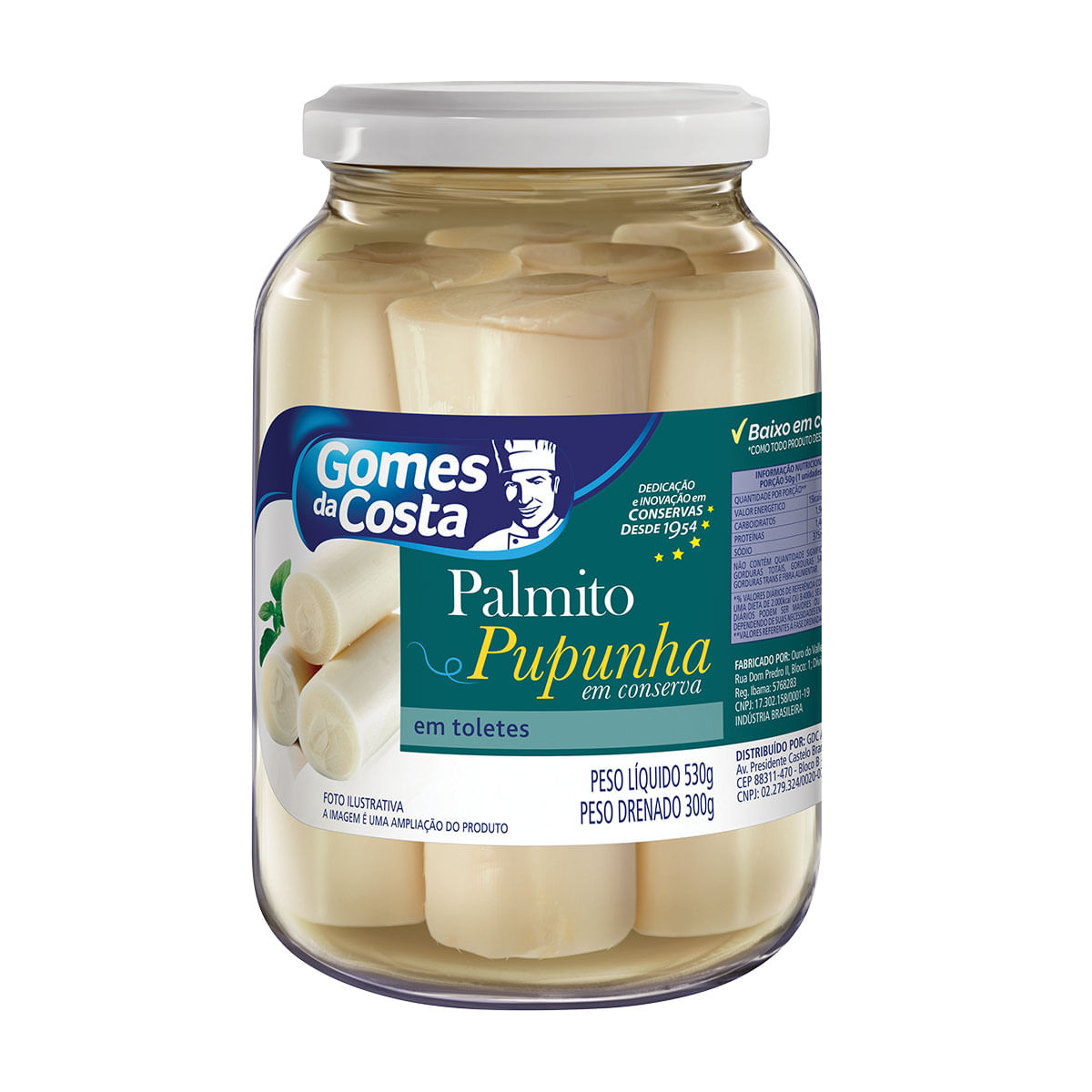 Palmito de Pupunha Inteiro em Conserva 350g