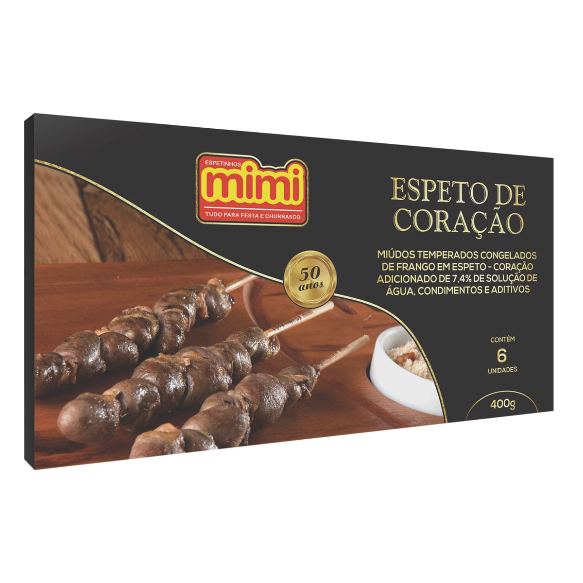 Espetinho de Coração Congelado Mimi 400g