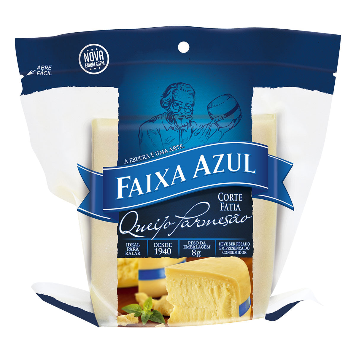 Queijo Parmesão Vigor Faixa Azul Fatia 250g