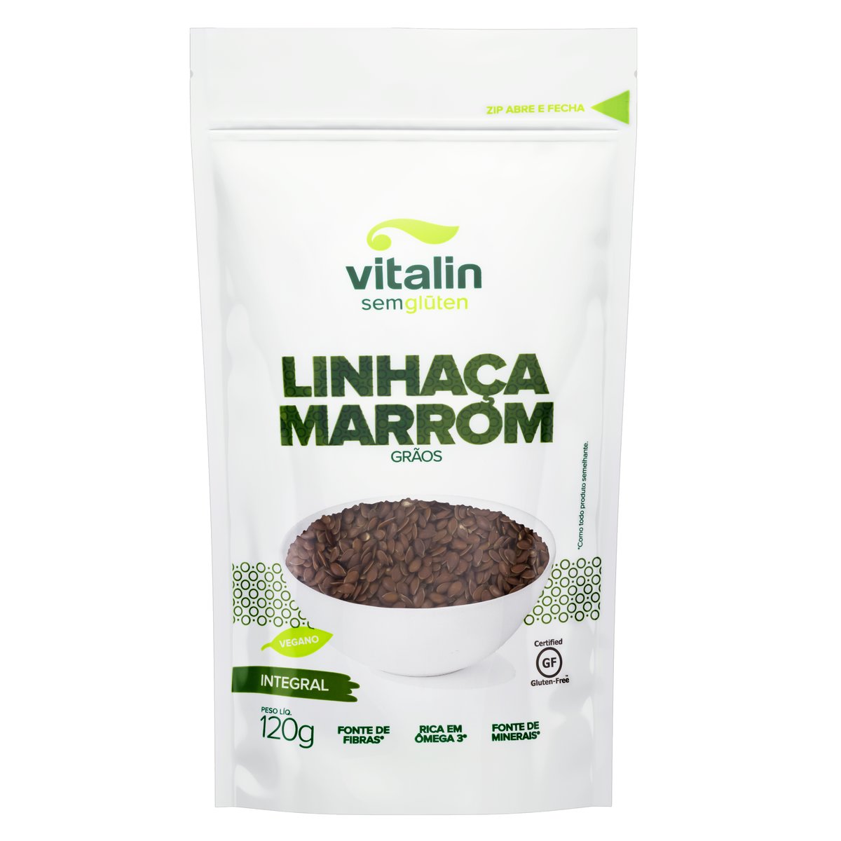 Linhaça Marrom Integral Vitalin 120g