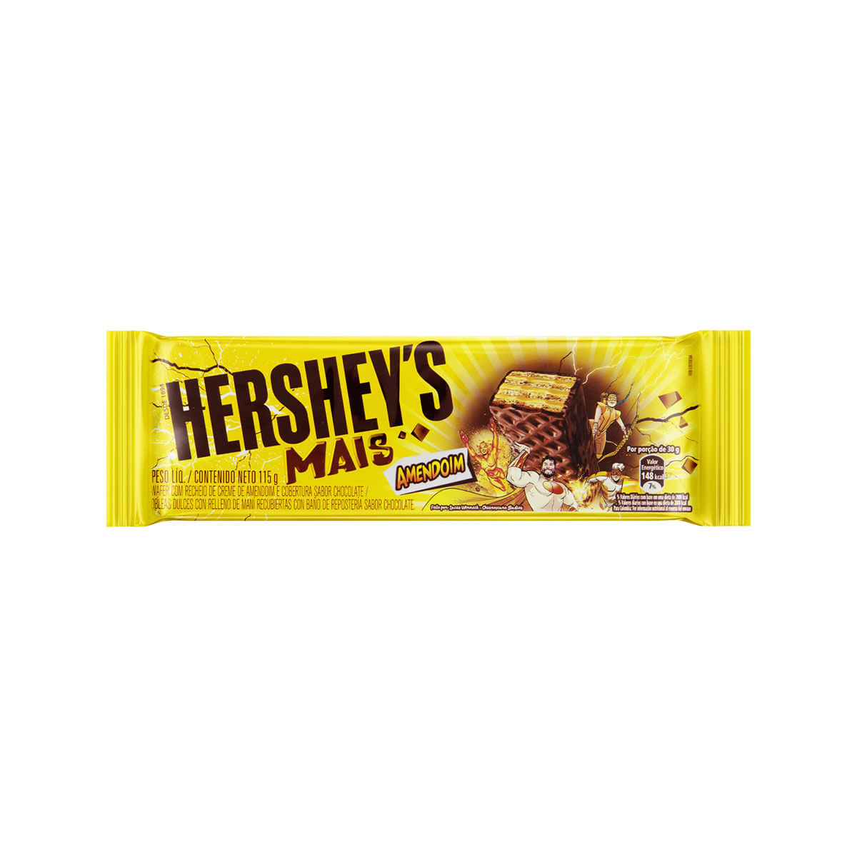 Chocolate ao Leite com Creme de Amendoim Hershey&apos;s Mais 115g