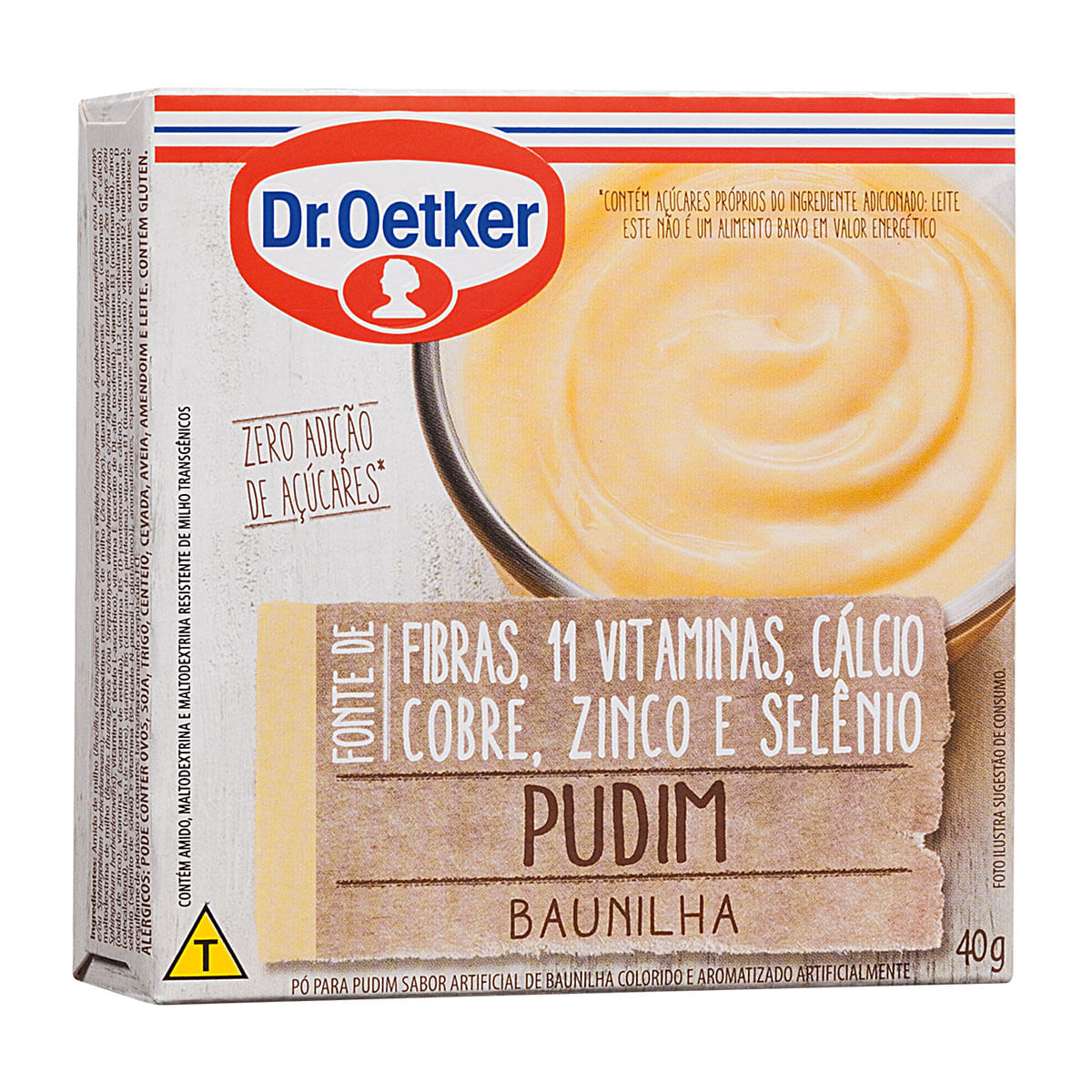 Mistura para Pudim de Baunilha Zero Açúcar Dr. Oetker 40g