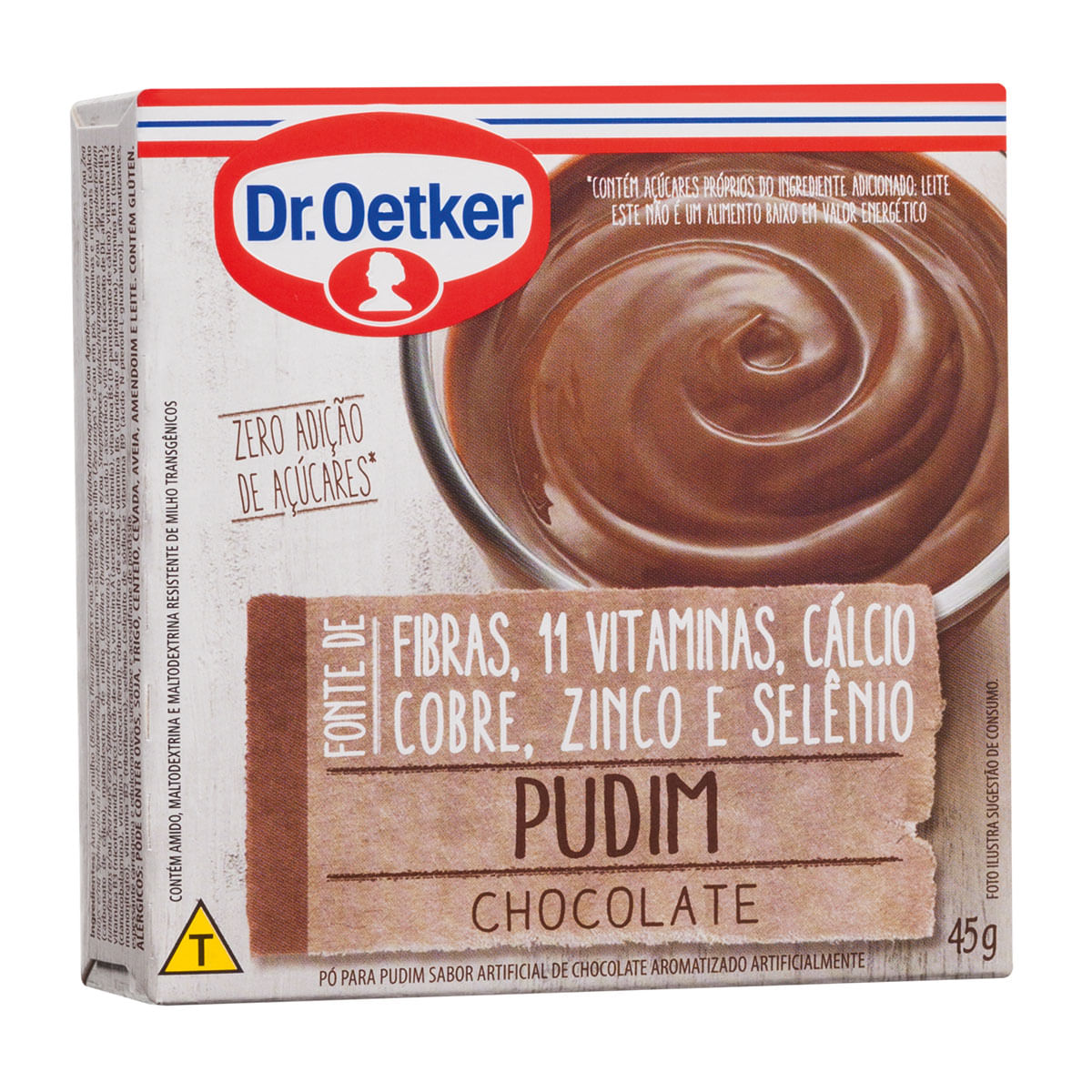 Mistura para Pudim de Chocolate Zero Açúcar Dr. Oetker 45g