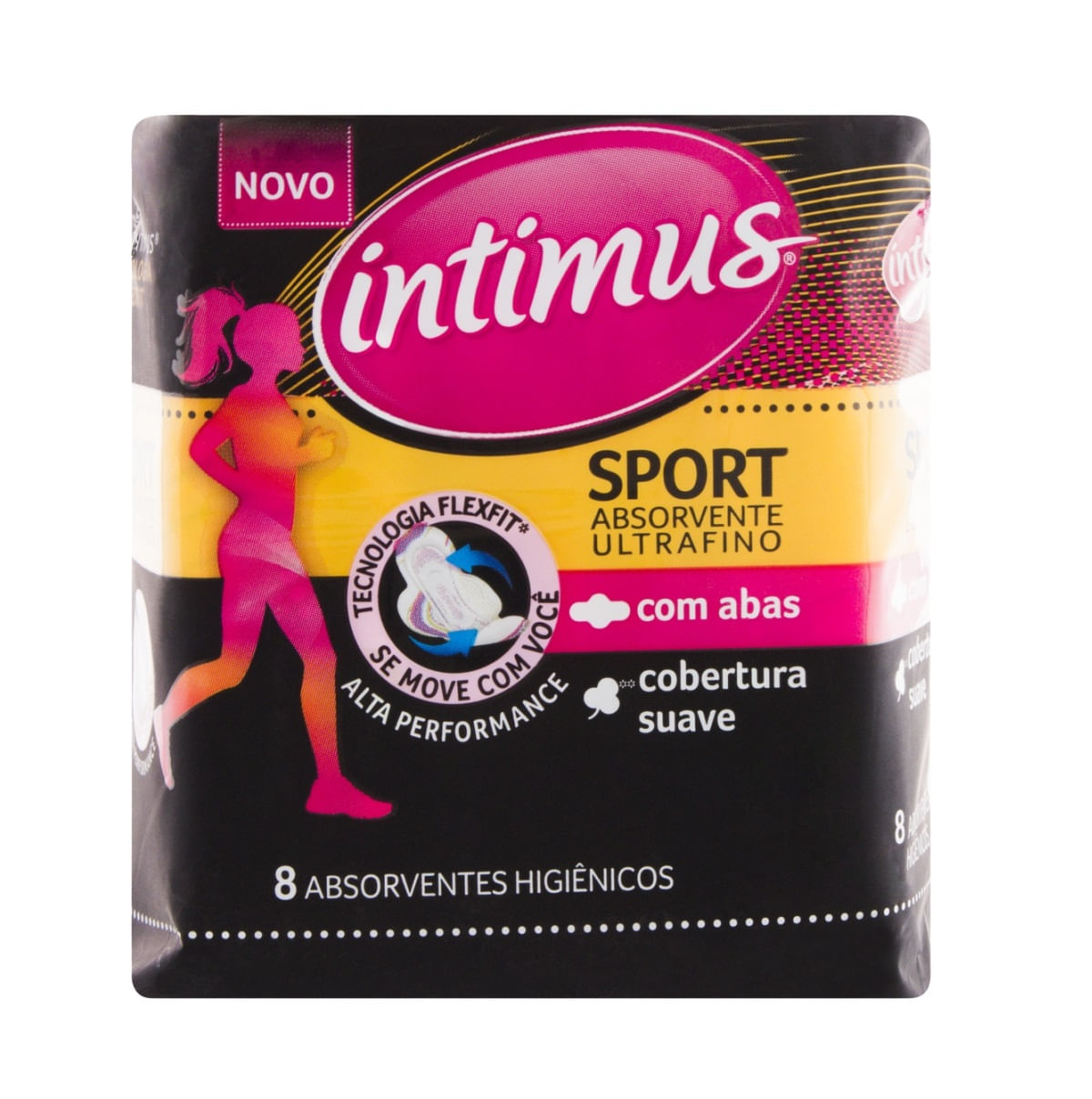 Absorvente para Esporte com Abas Malha Suave Intimus Ultrafino com 8 Unidades