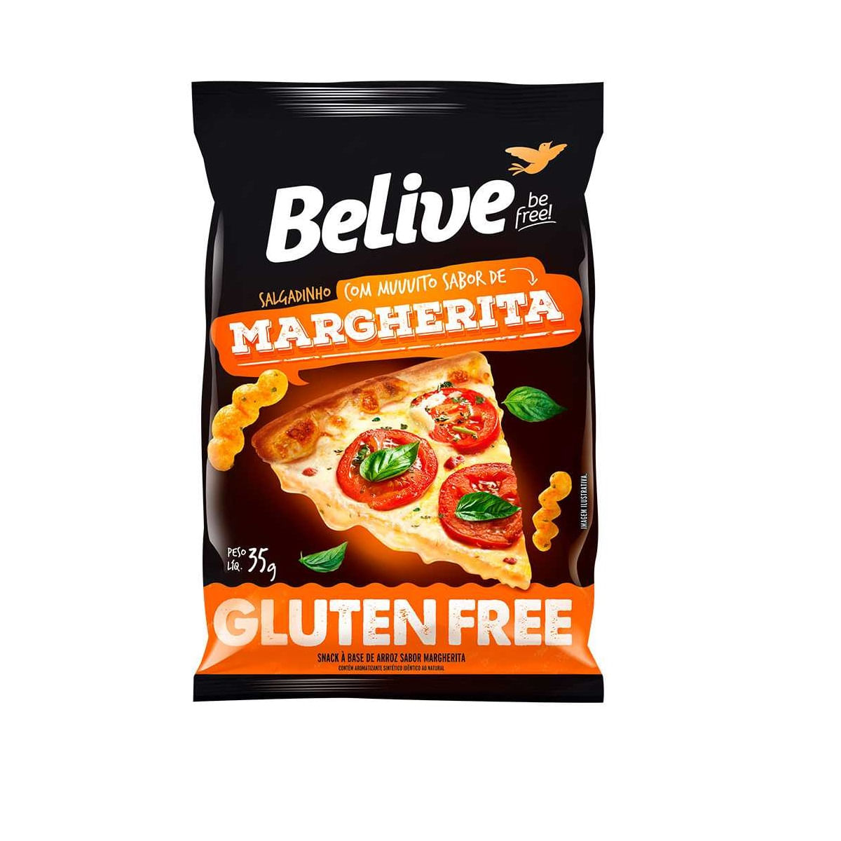 Salgadinho Belive Sabor Margherita 35g