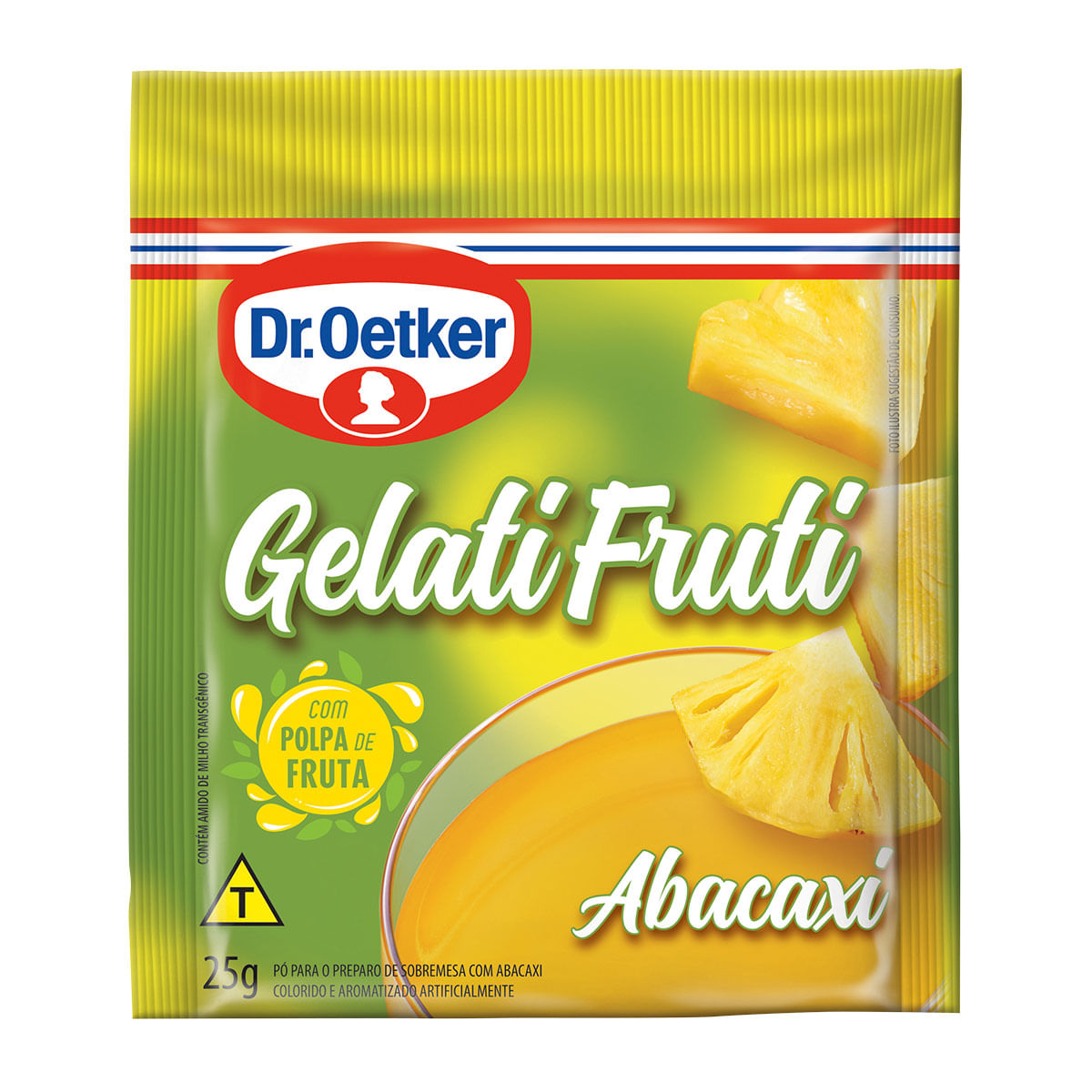 Gelatina Sabor Abacaxi Dr. Oetker Gelatifruti 25g