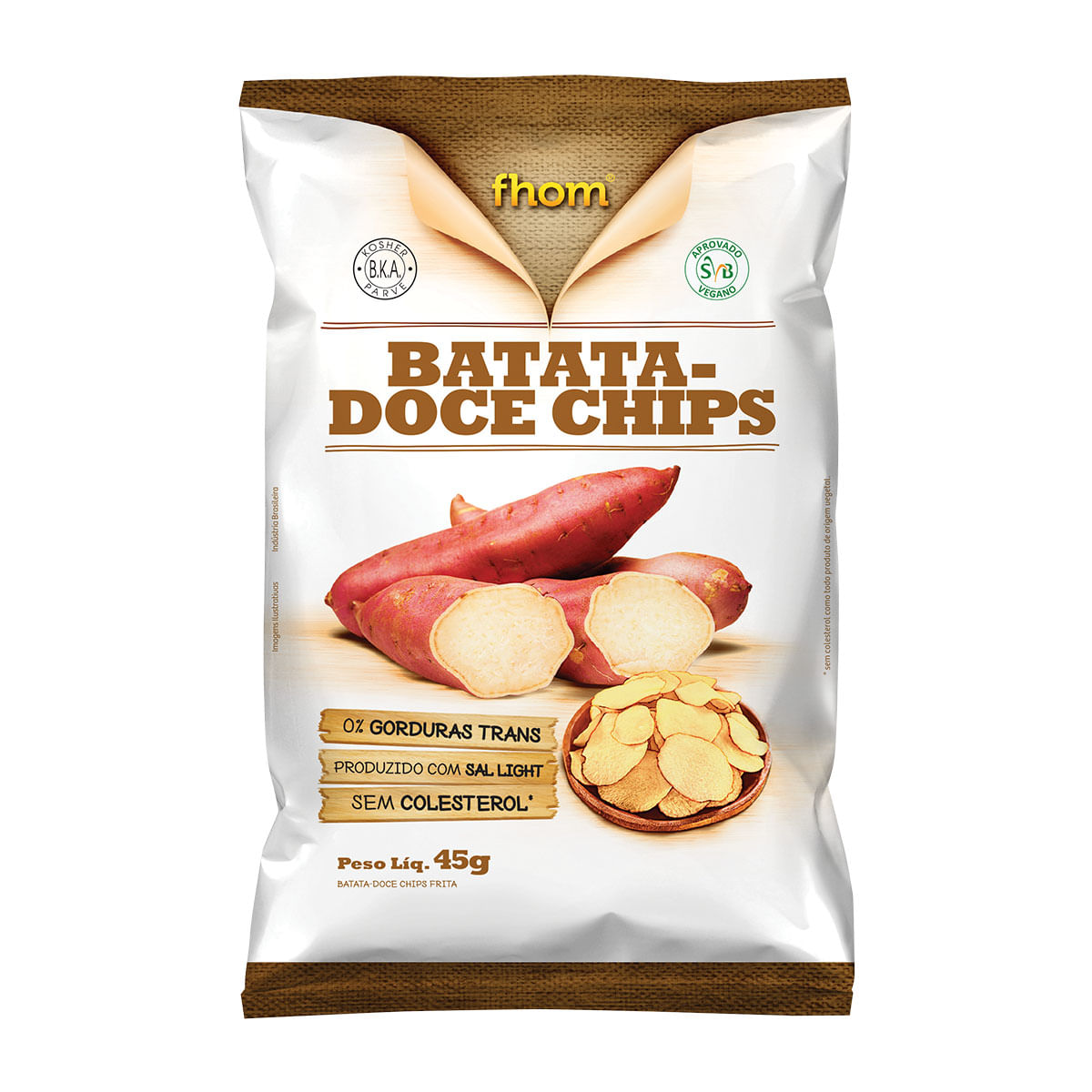 Salgadinho de Batata Doce Vegano Fhom 45g