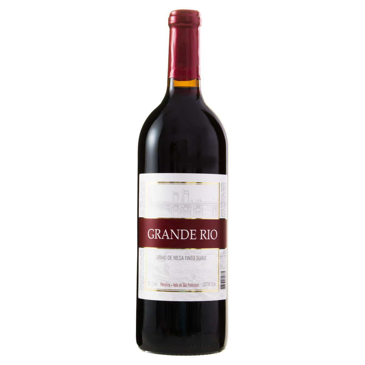 Vinho Brasileiro Tinto Suave Grande Rio Vale do São Francisco Garrafa 750 ml