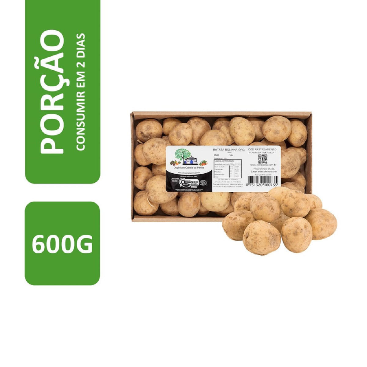 Batata Bolinha Orgânica Capela 600 g