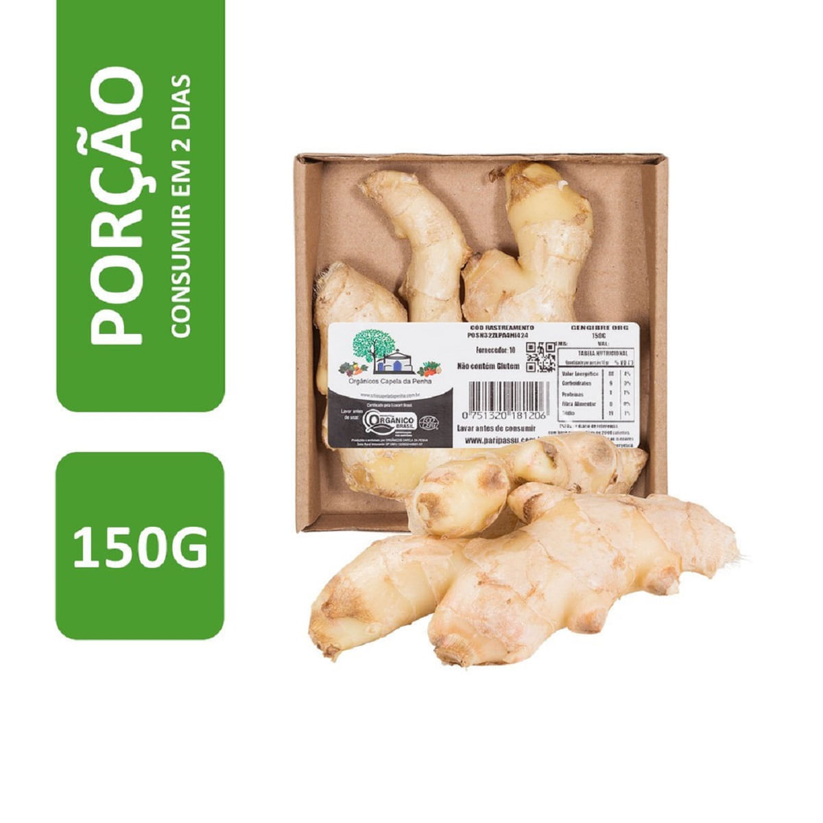 Gengibre Orgânico Capela 150 g